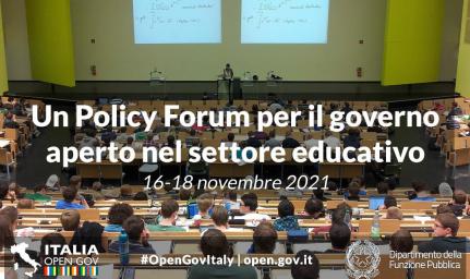 Policy forum per il governo aperto nel settore educativo